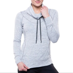 Kuhl Lea  Heather Gray Funnel Cowl Neck Pullover Sweater Sweatshirt Womens Sz M
